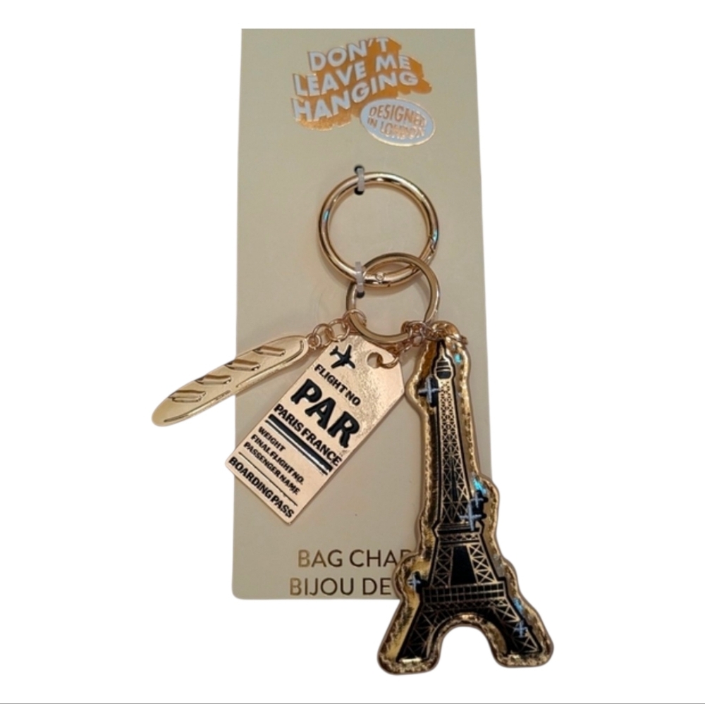 🖤▪️Skinny Dip ▪️Gold Eiffel Tower Keychain Or Bagcharm